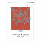 Flower Market Minimalist Poster Collection No 6 in Orange