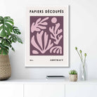 Papiers Decoupes Poster Abstract No 1 in Purple and Pink