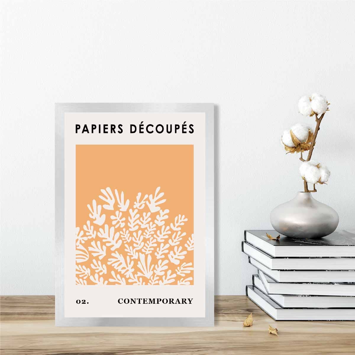 Papiers Decoupes Abstract Poster No 2 in Warm Yellow