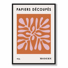 Papiers Decoupes Abstract Poster No 3 in Orange