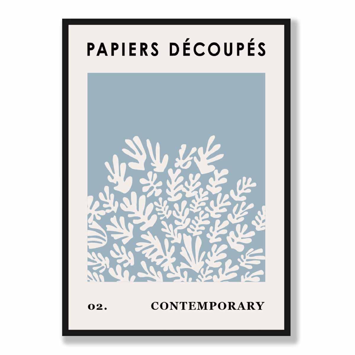 Mid Century Modern Contemporary Poster  No 2 in Light Blue