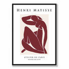 Mid Century Modern Matisse Female Nude in Red
