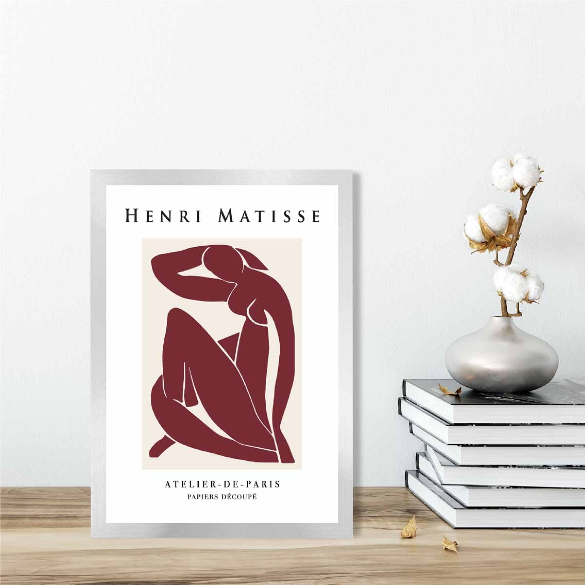 Mid Century Modern Matisse Female Nude in Red