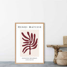 Mid Century Modern Matisse Galerie Floral Poster No 2 in Red