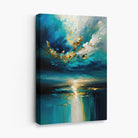 Ocean Painting with Gold Effect Canvas Print No 2 | Artze Wall Art UK