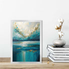 Ocean Painting with Gold Effect Art Print No 3