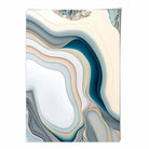 Abstract Contemporary Art Print in Beige and Blue No 2