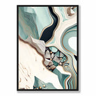Abstract Contemporary Poster in Beige and Green No 1
