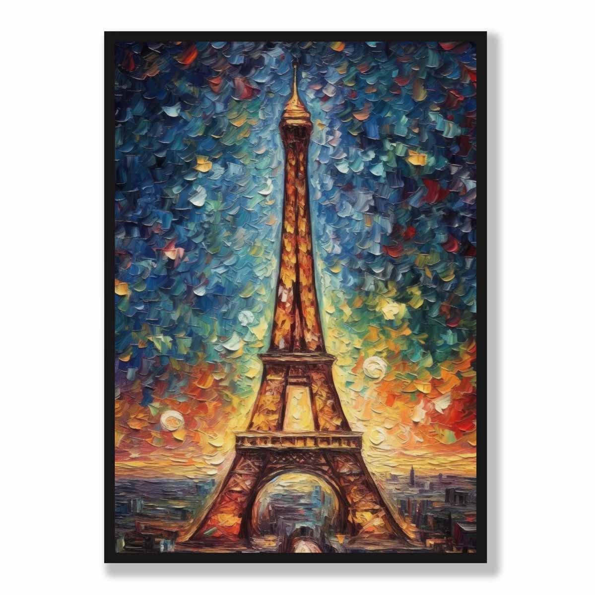 Colourful Painting Art Print of the Eiffel Tower