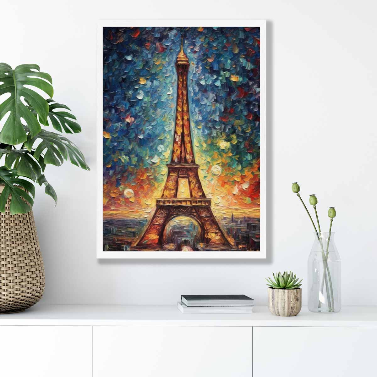 Colourful Painting Art Print of the Eiffel Tower