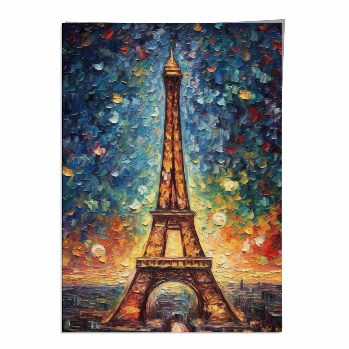 Colourful Painting Art Print of the Eiffel Tower