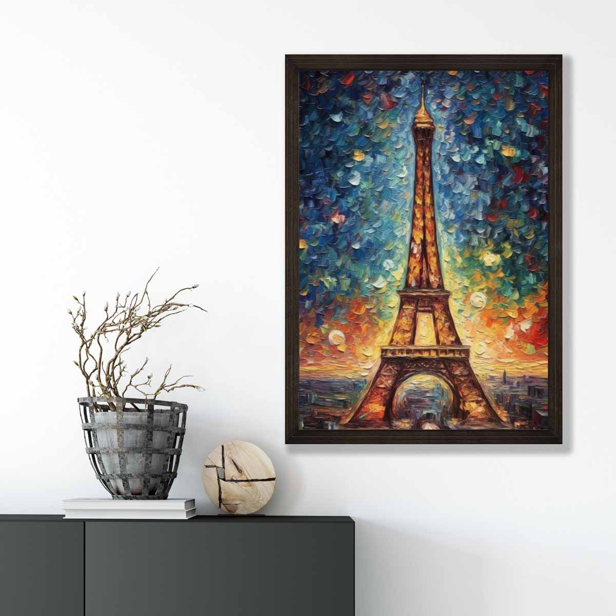 Colourful Painting Art Print of the Eiffel Tower