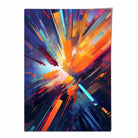 Colourful Abstract Shapes Art Print Blue Orange and Red No 1