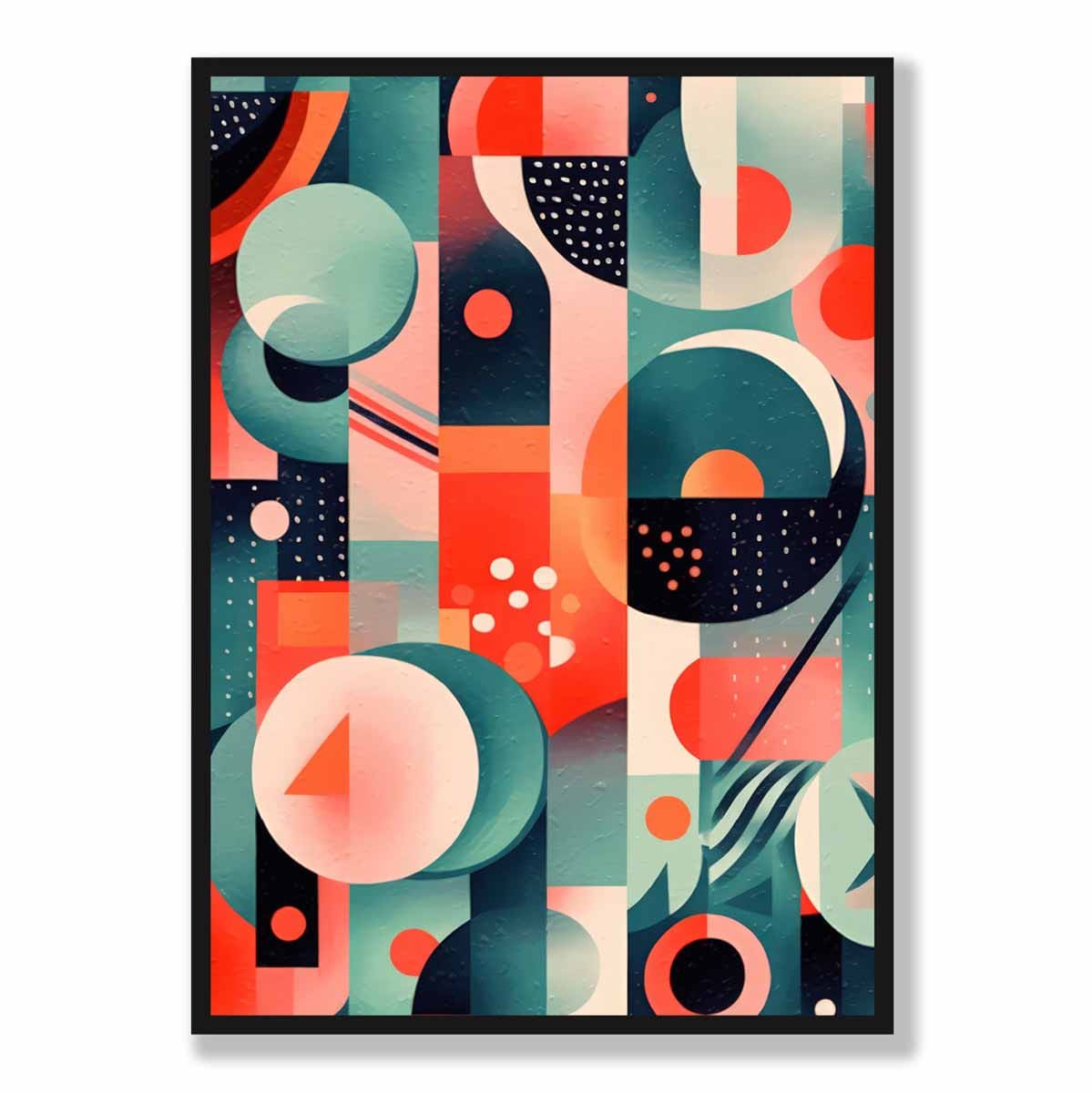 Abstract Colourful Pastel Shapes Art Print No 1