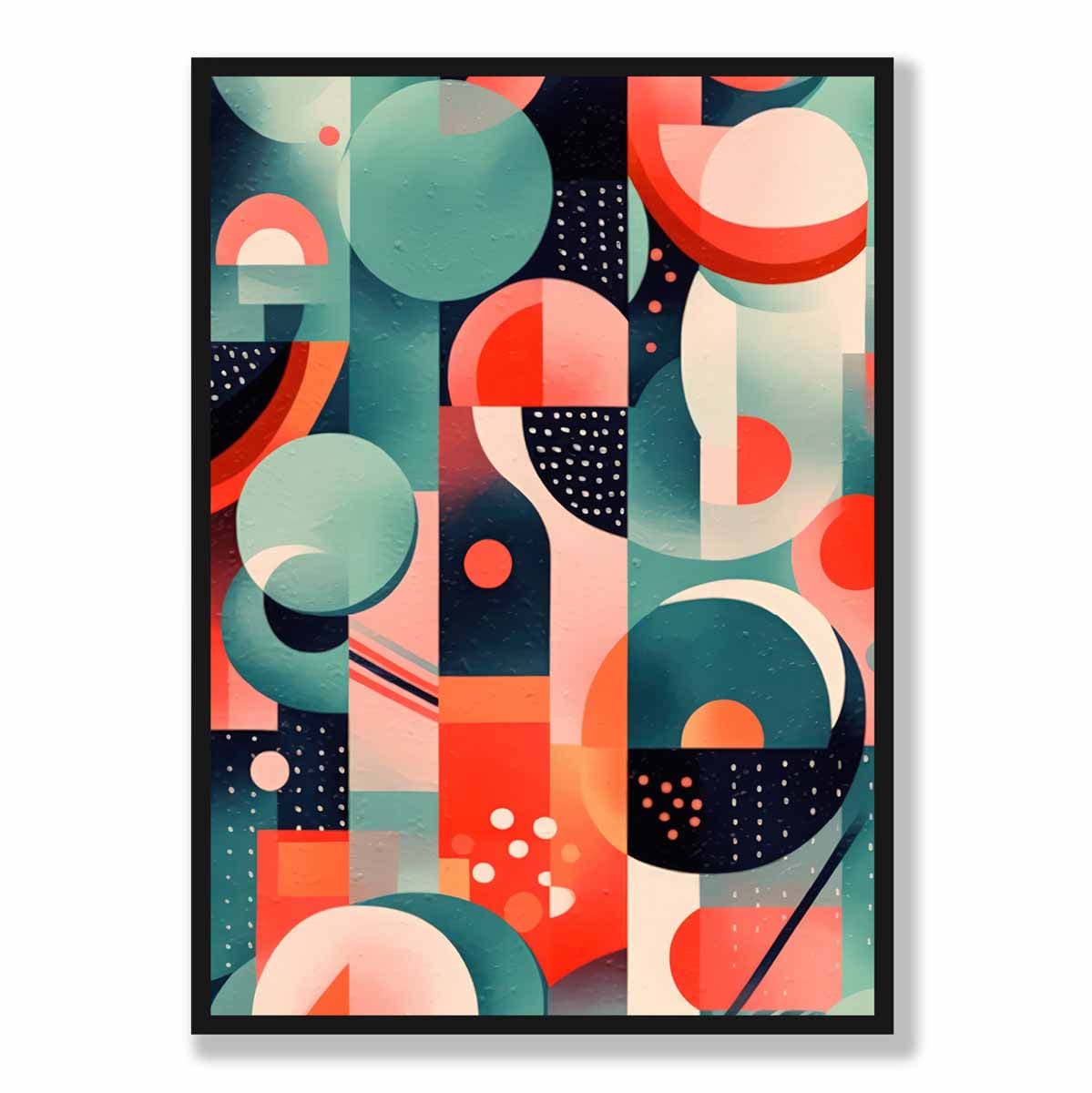 Abstract Colourful Pastel Shapes Art Print No 3