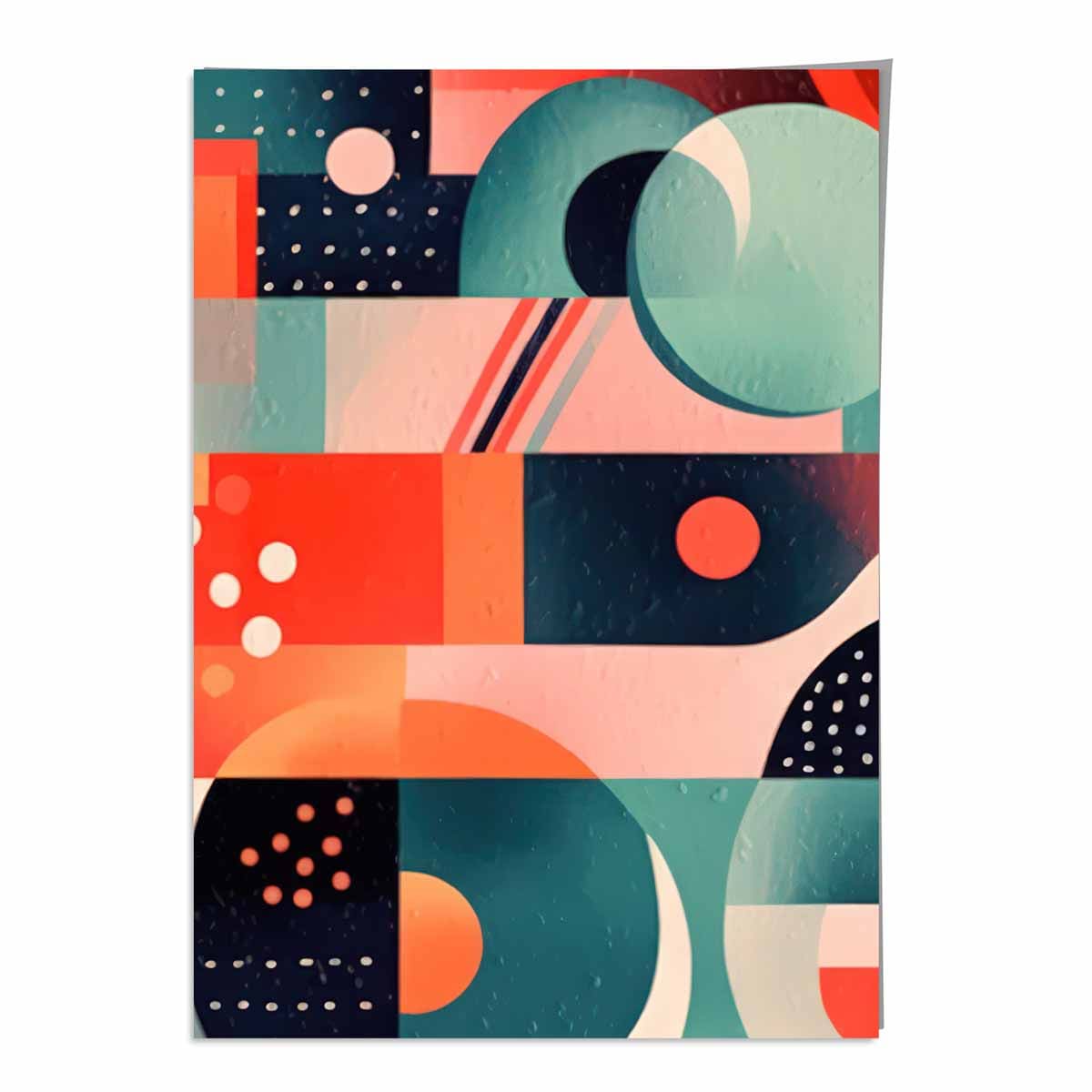 Abstract Colourful Pastel Shapes Art Print No 5