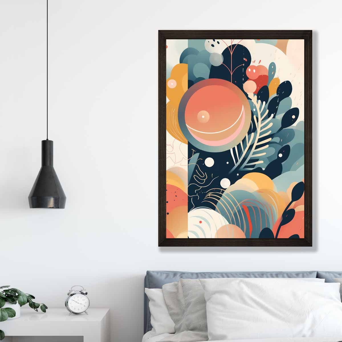 Abstract Colourful Pastel Floral Art Print No 1