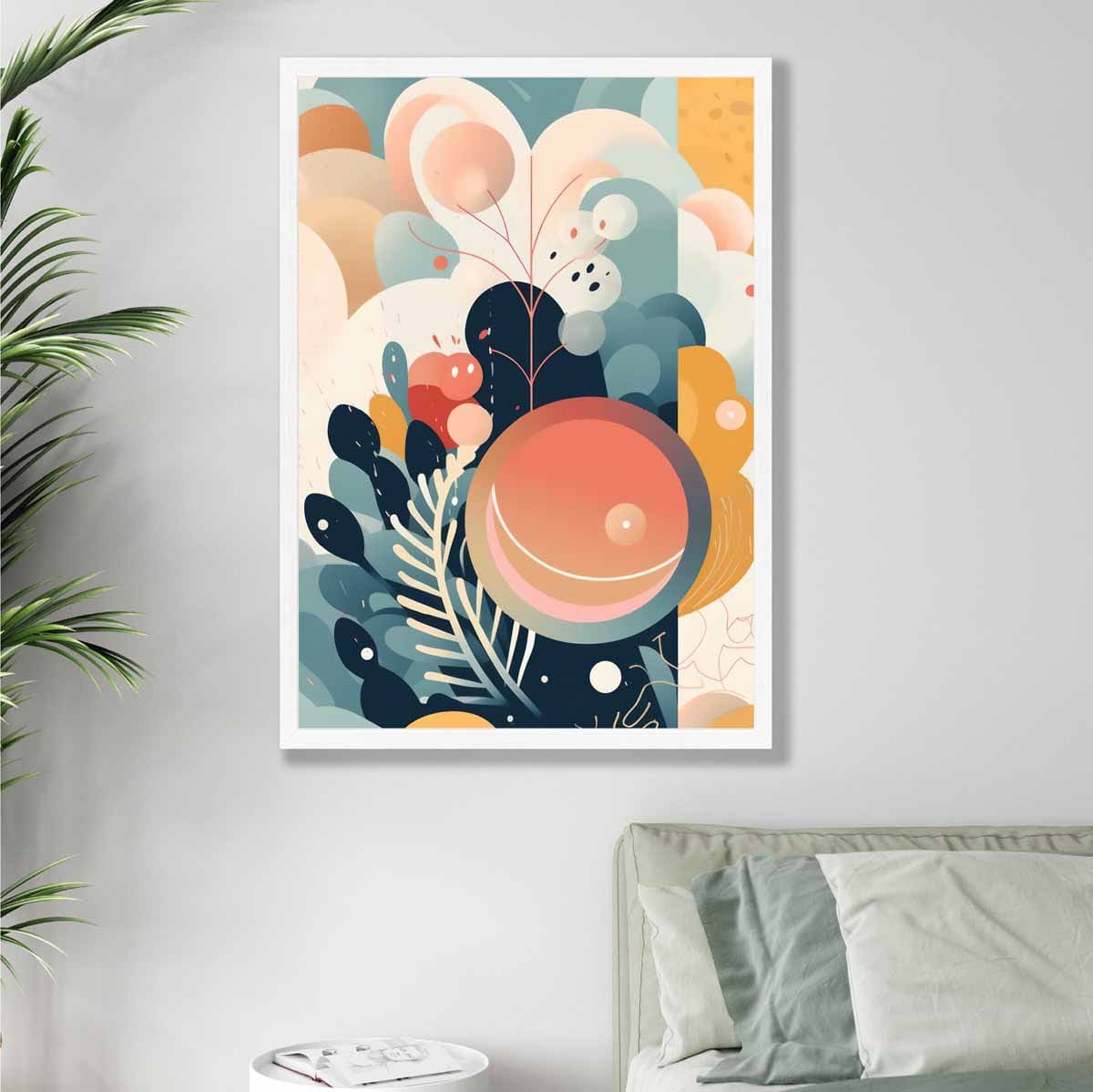 Abstract Colourful Pastel Floral Art Print No 2