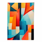 Abstract Painting Colourful Shapes Art Print Blue Red and Yellow No 1