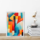 Abstract Painting Colourful Shapes Art Print Blue Red and Yellow No 2