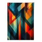 Modern Abstract Shapes Art Print Blue Red and Green No 2