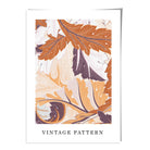 William Morris Acanthus Floral Vintage Poster in Autumn Orange and Purple