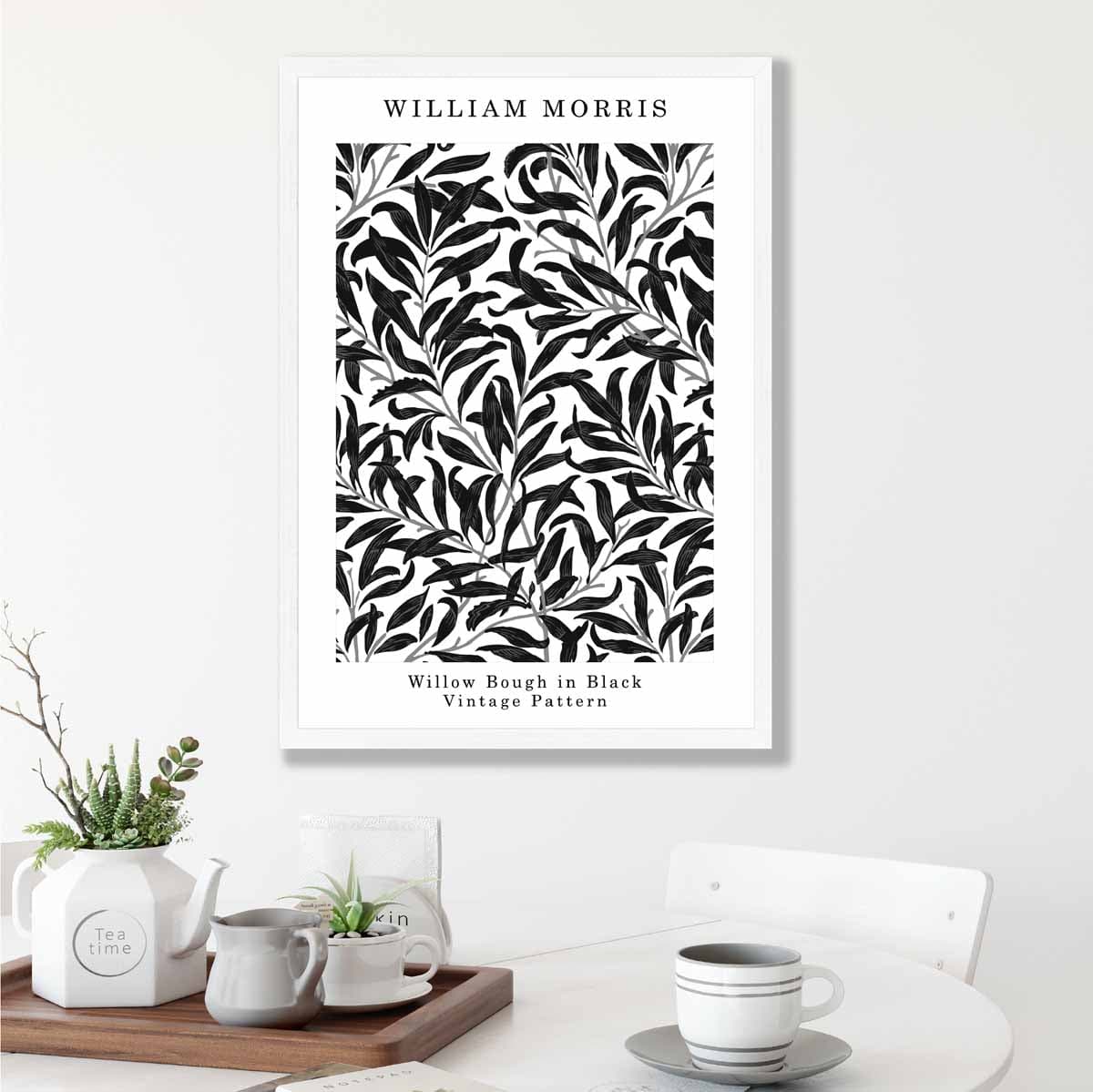 William Morris Black and White Willow Bough Art Print