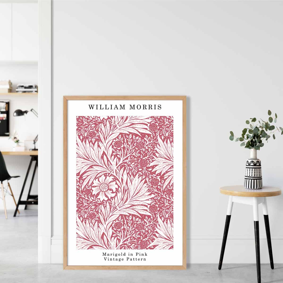 William Morris Raspberry Pink Marigold Art Print