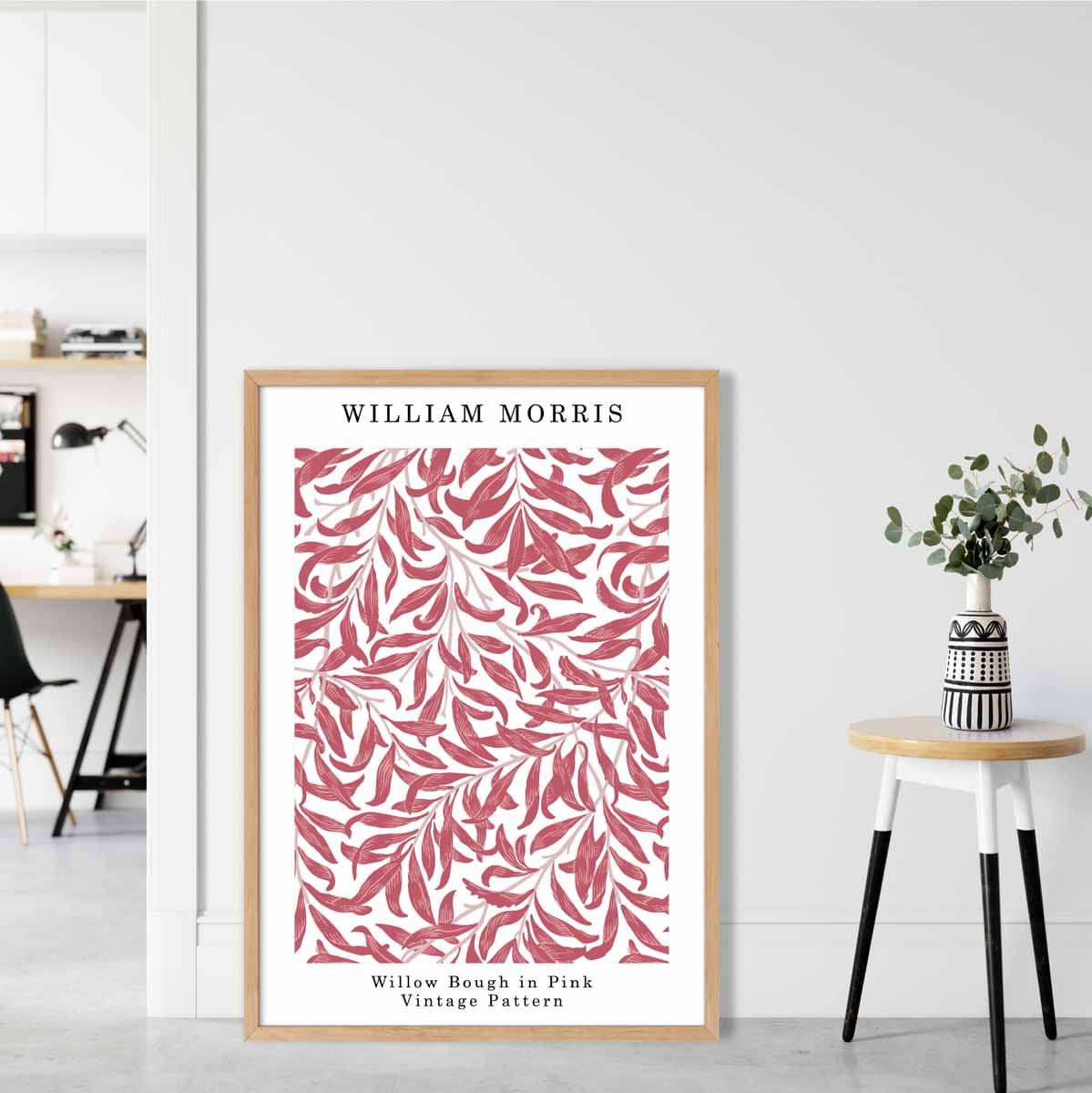 William Morris Raspberry Pink Willow Bough Art Print