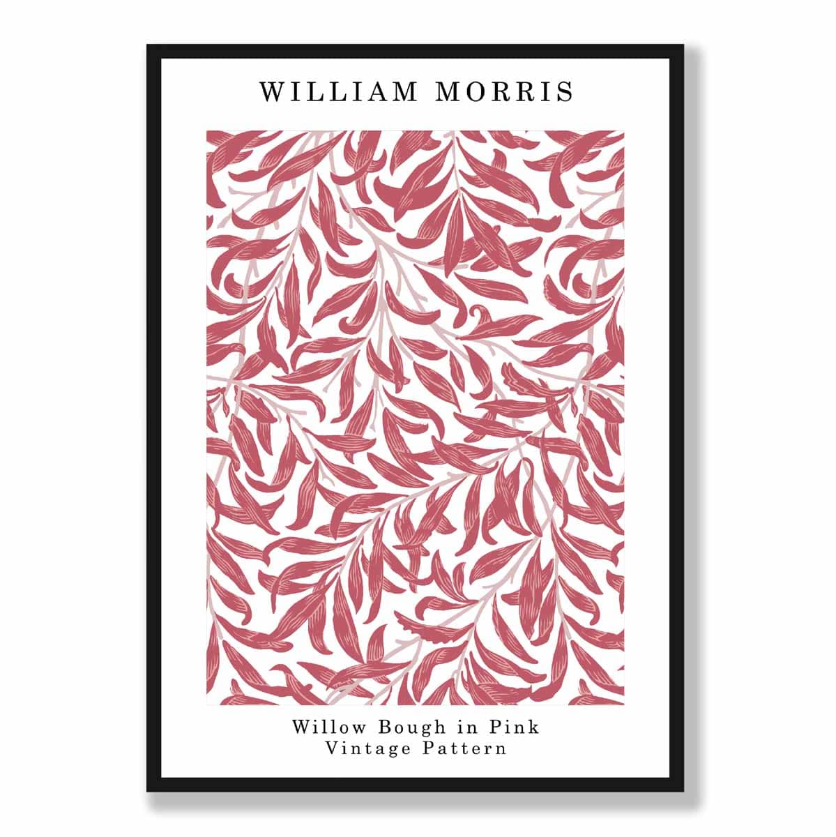 William Morris Raspberry Pink Willow Bough Art Print