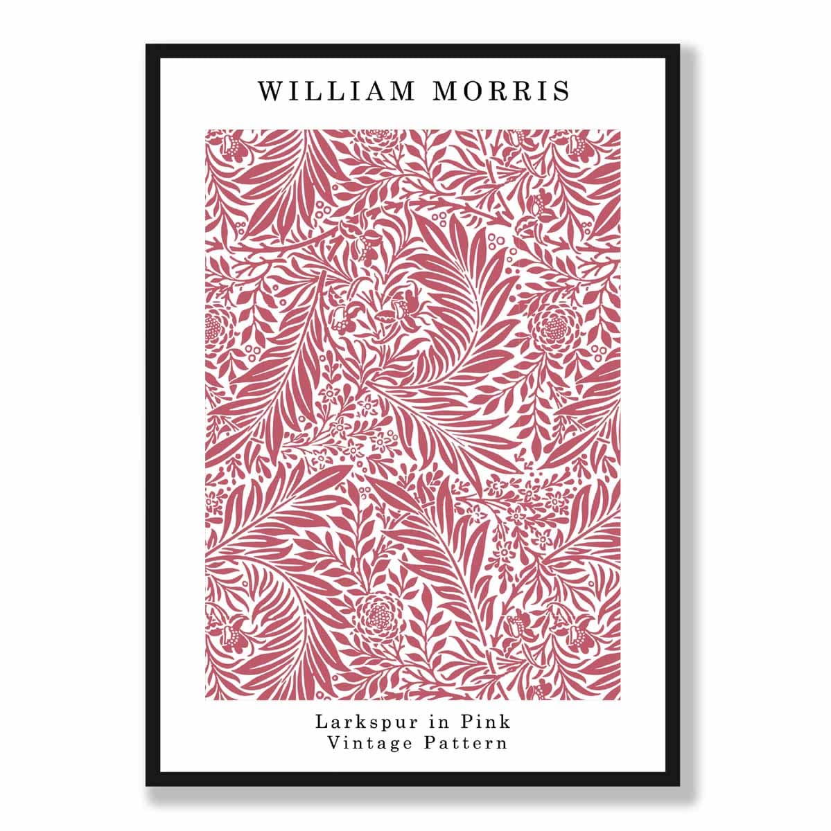 William Morris Raspberry Pink Larkspur Art Print