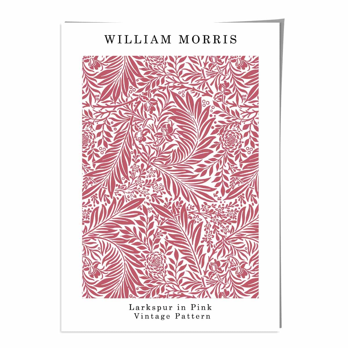 William Morris Raspberry Pink Larkspur Art Print