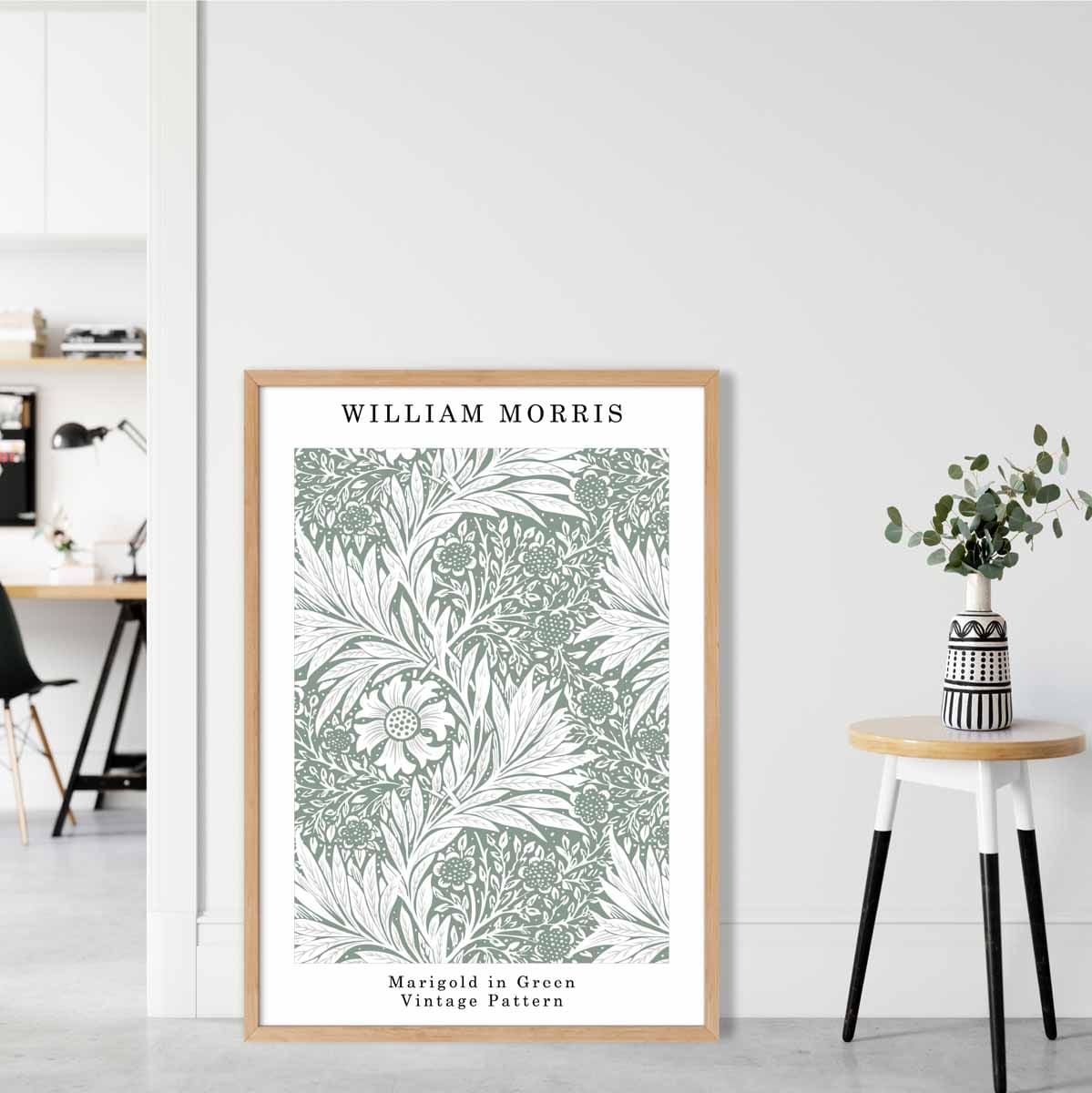 William Morris Sage Green Marigold Art Print