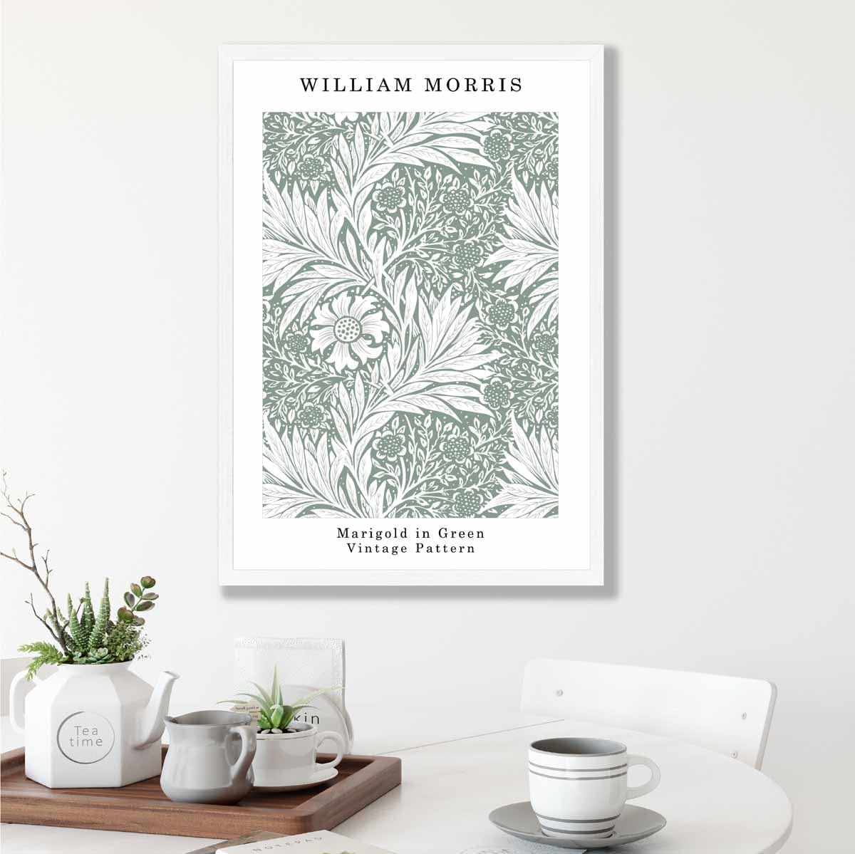 William Morris Sage Green Marigold Art Print