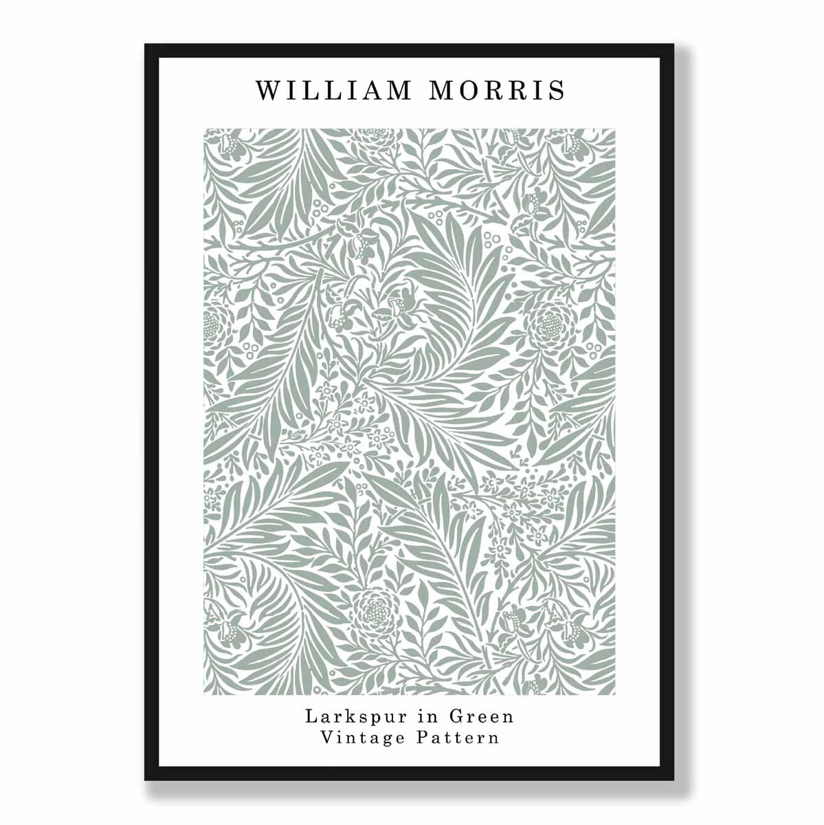 William Morris Sage Green Larkspur Art Print