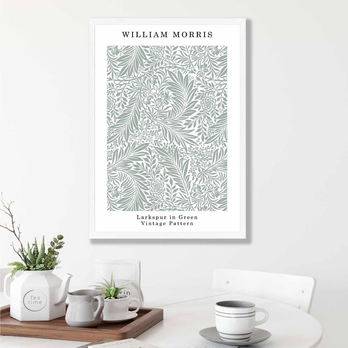 William Morris Sage Green Larkspur Art Print