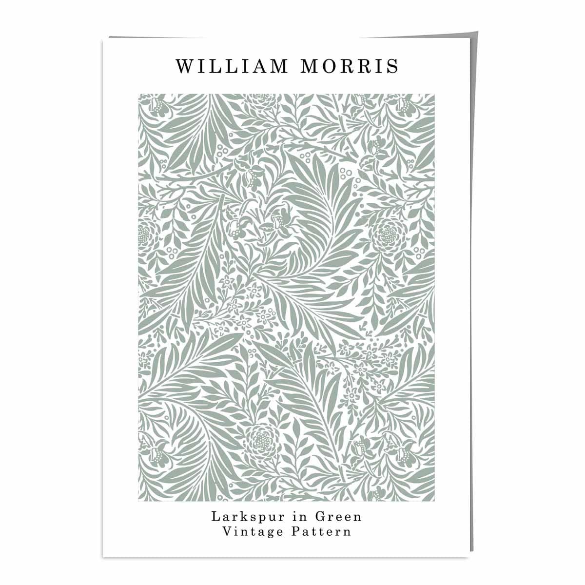 William Morris Sage Green Larkspur Art Print