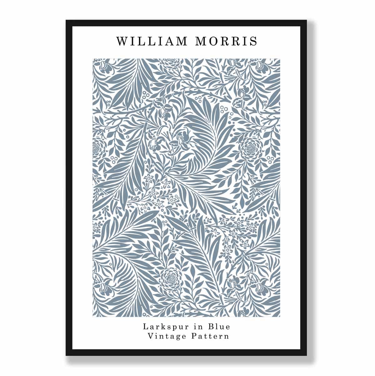 William Morris Blue Larkspur Art Print