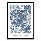 William Morris Navy Blue Vintage Floral Art Print