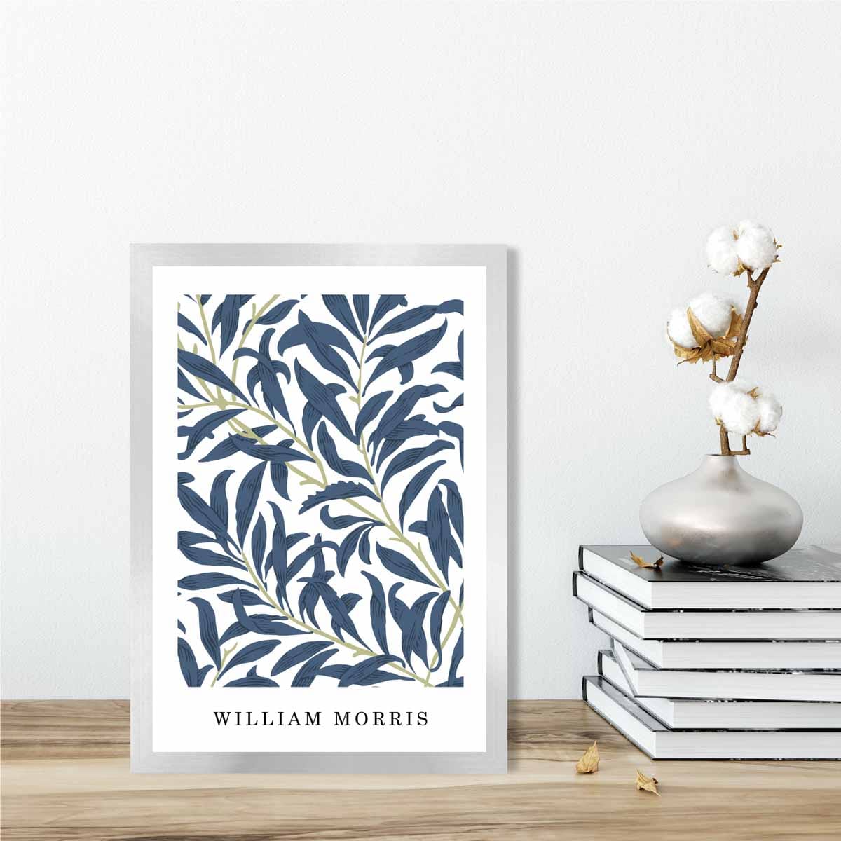 William Morris Navy Blue Willow Art Print