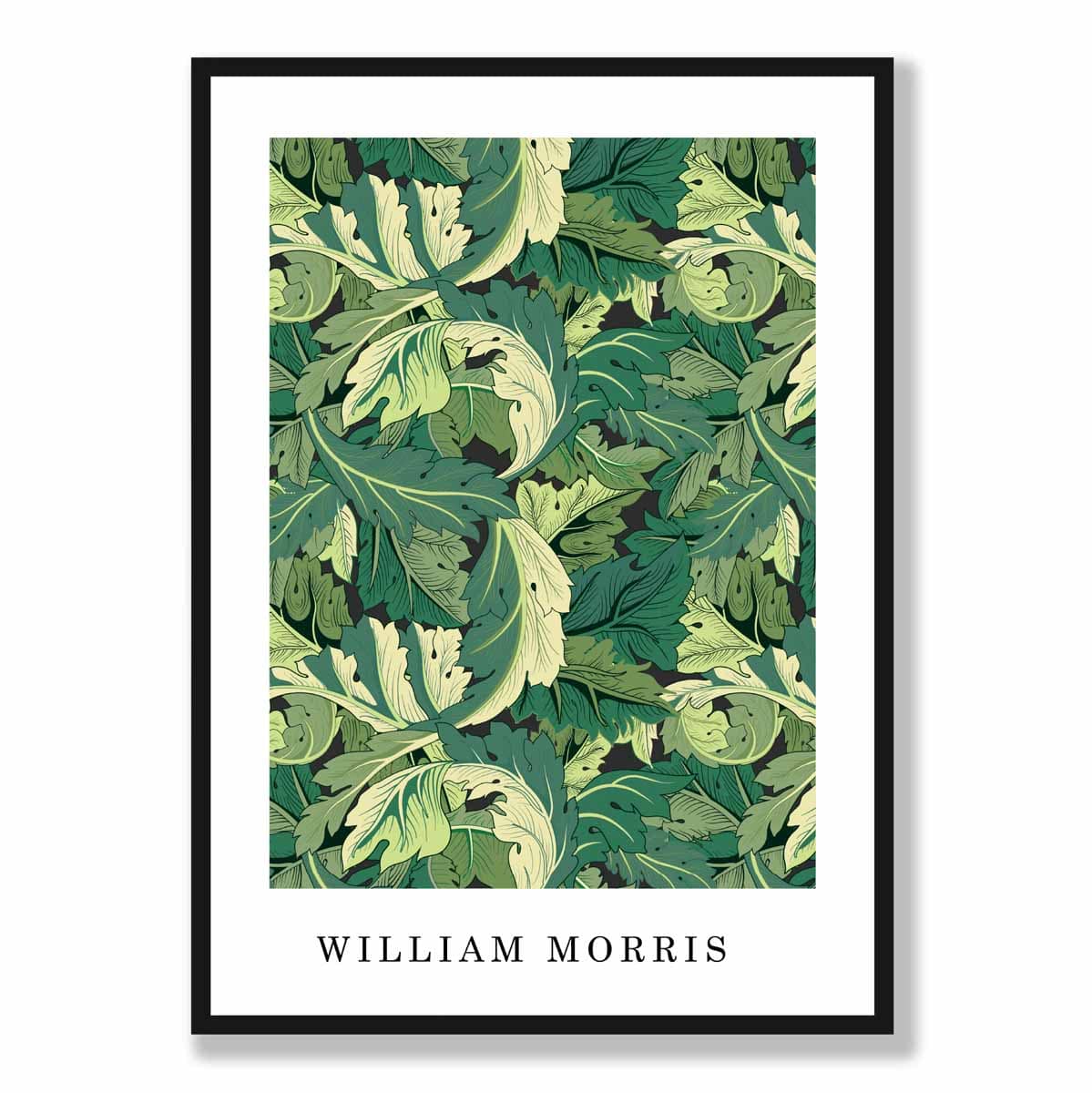William Morris Acanthus in Bright Green Art Print