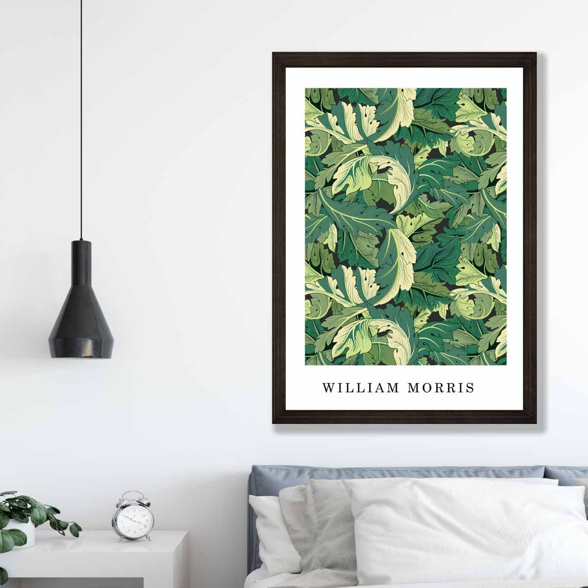 William Morris Acanthus in Bright Green Art Print