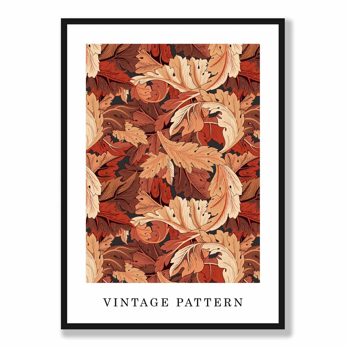 William Morris Acanthus in Terracotta Orange Art Print