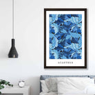 William Morris Acanthus in Bright Blue Art Print