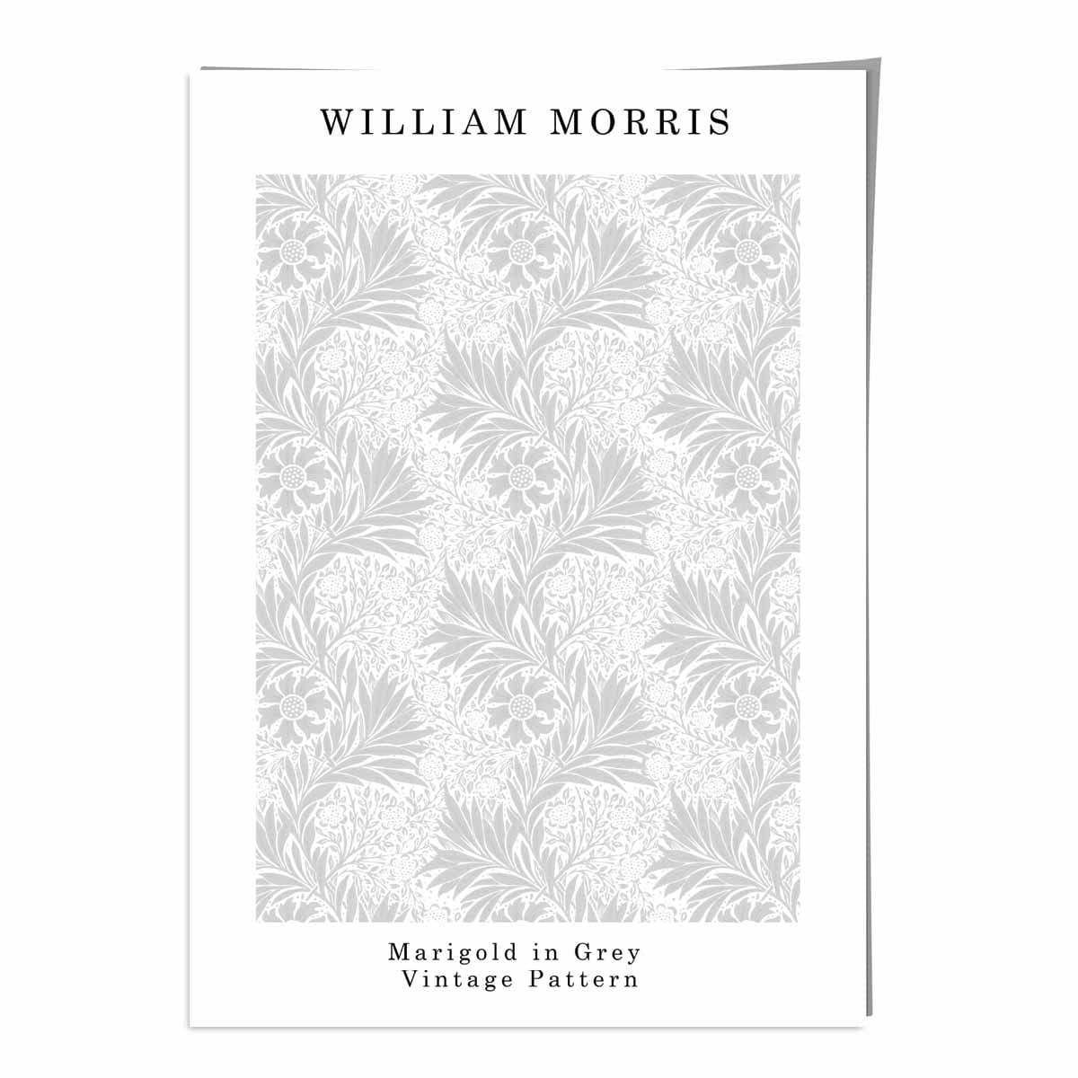 William Morris Grey Marigold Art Print