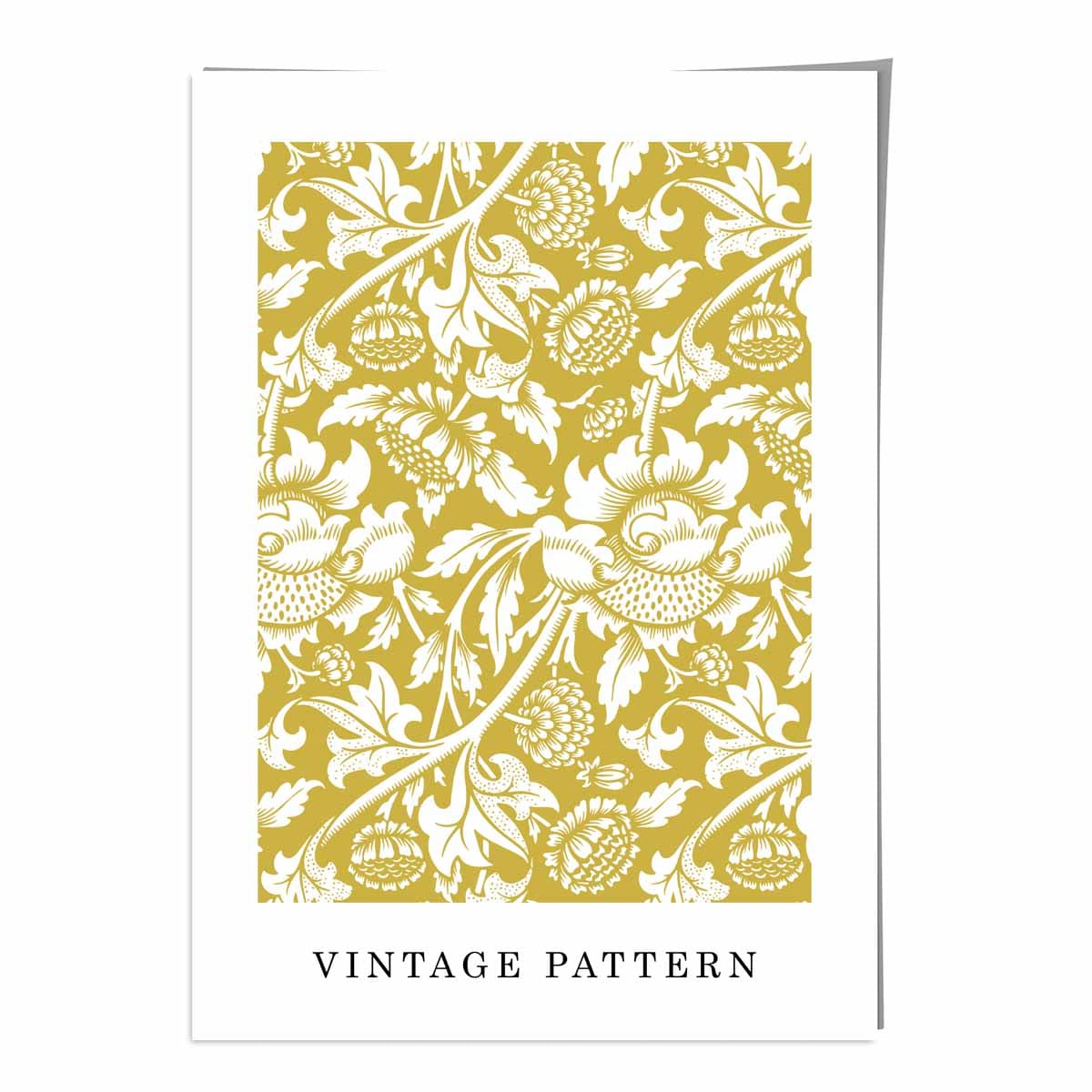 William Morris Yellow Vintage Floral Art Print