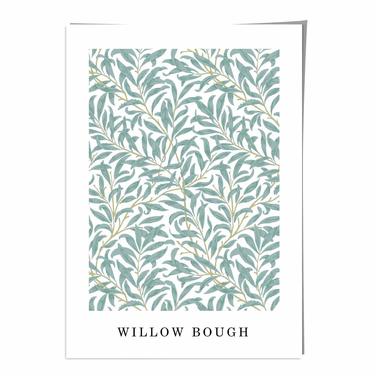 William Morris Mint Green Vintage Willow Floral Art Print