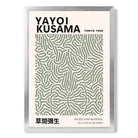 Yayoi Kusama Infinity in Green print in Silver Wooden Frame