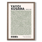 Yayoi Kusama Infinity in Green print in Walnut Wooden Frame