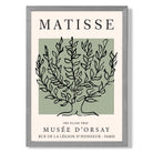 Matisse Plane Tree on Sage Green print in Light Grey Wooden Frame